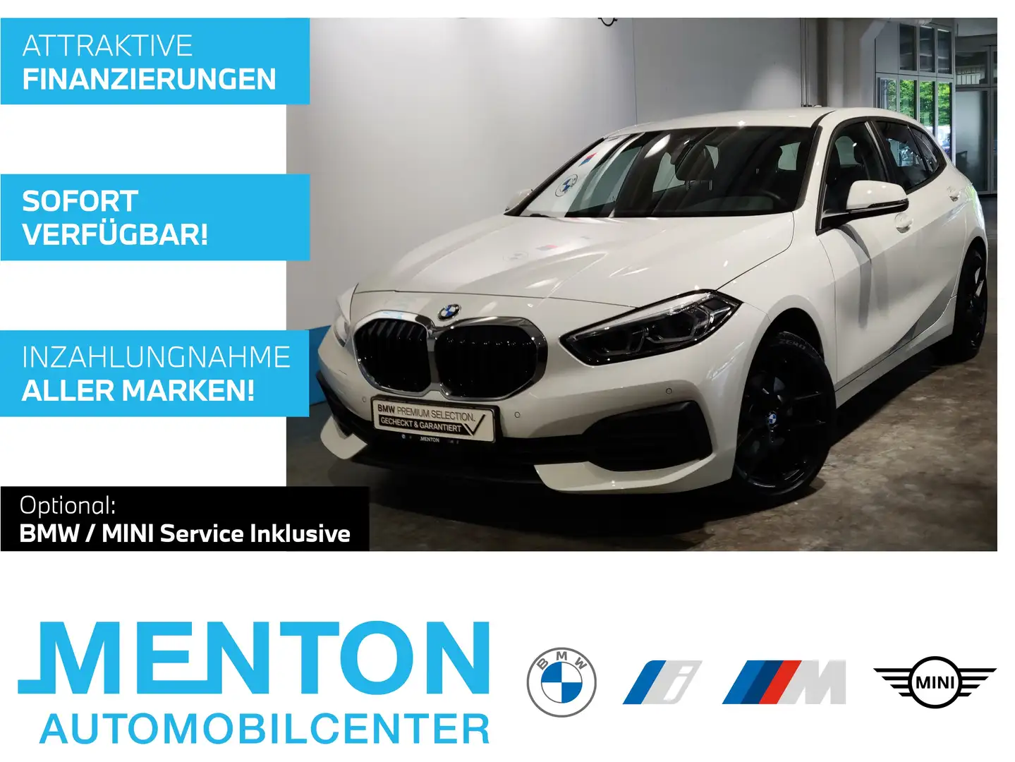 BMW 118 i Advantage/18" M-Räder/LED/Tempomat Weiß - 1