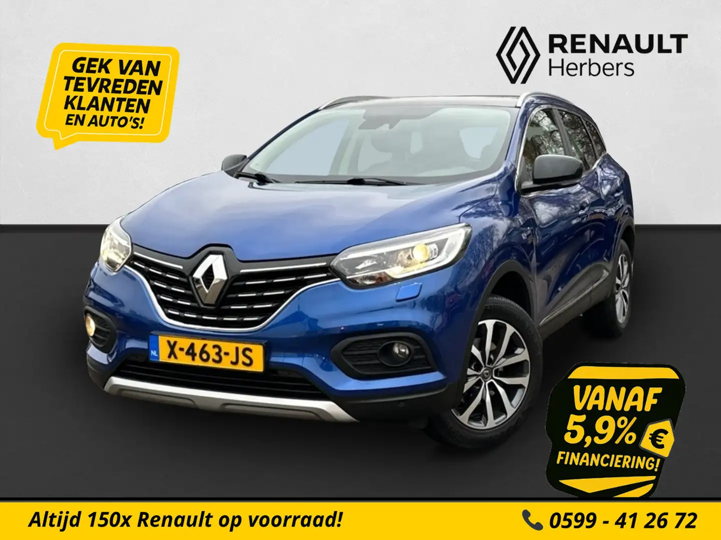 Renault Kadjar 1.3 TCe Intens CAMERA / PANORAMA / STOELVERWARMING Bleu - 1