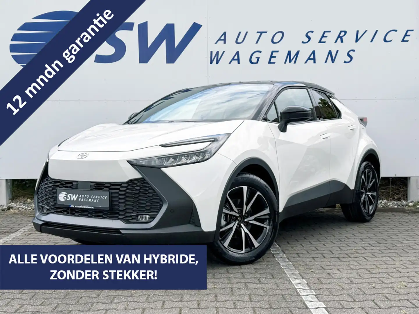Toyota C-HR 2.0 Hybrid 200 Dynamic Bi-Tone | ZONDER STEKKER! | Wit - 1