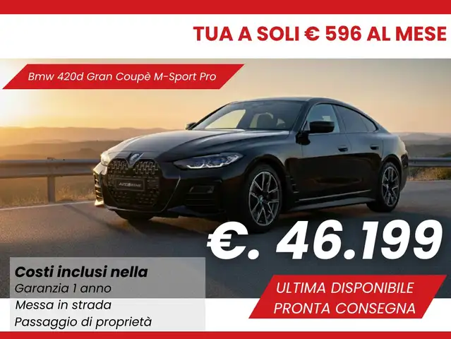 BMW 420 D Gran Coupe M sport Pro X-Drive + Telecamera 360