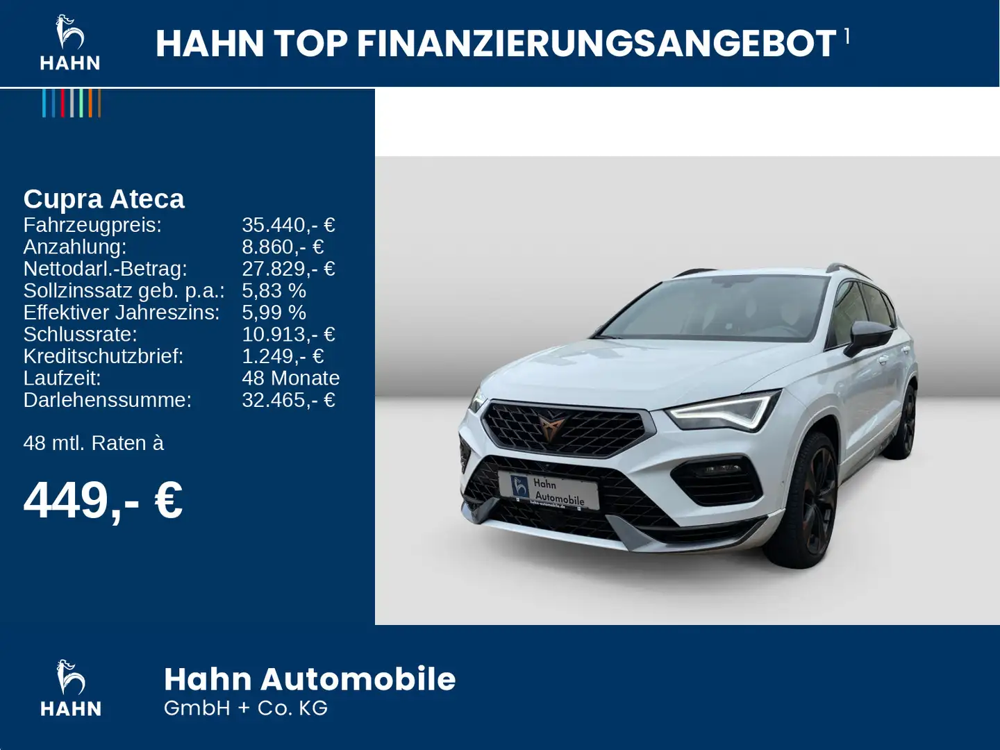 CUPRA Ateca 2.0TSI DSG 4Drive LED PDC DAB Navi Kessy Weiß - 2
