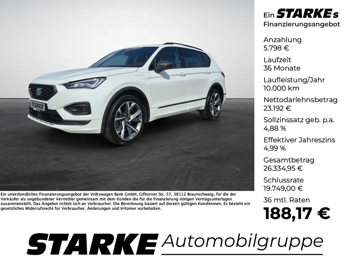 SEAT Tarraco 1.4 TSI DSG eHybrid FR-Line Weiß - 1