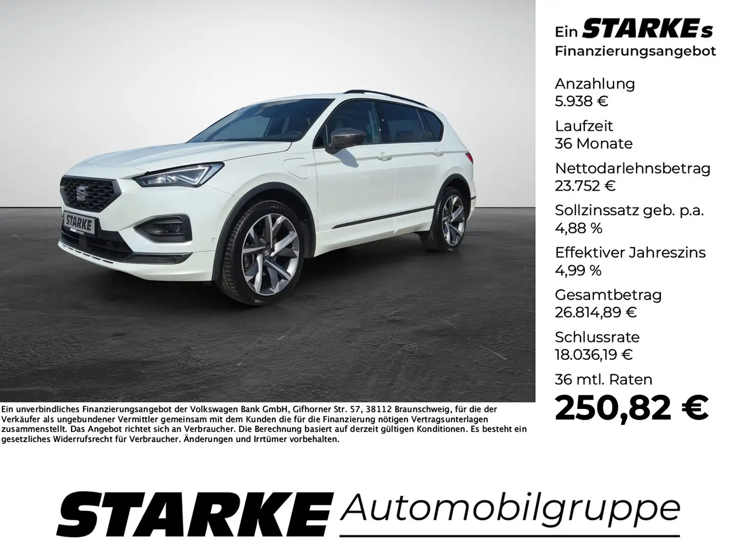 SEAT Tarraco 1.4 TSI DSG eHybrid FR-Line Weiß - 1