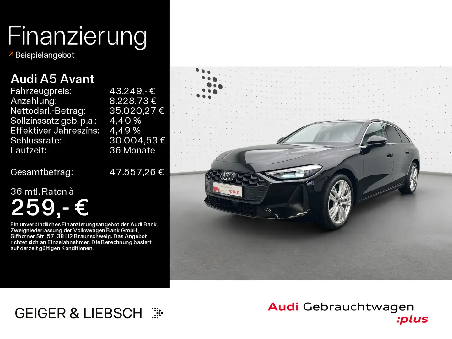 Audi A5 TFSI quattro*AHK*KAMERA*NAVI*19ZOLL*LED Schwarz - 1