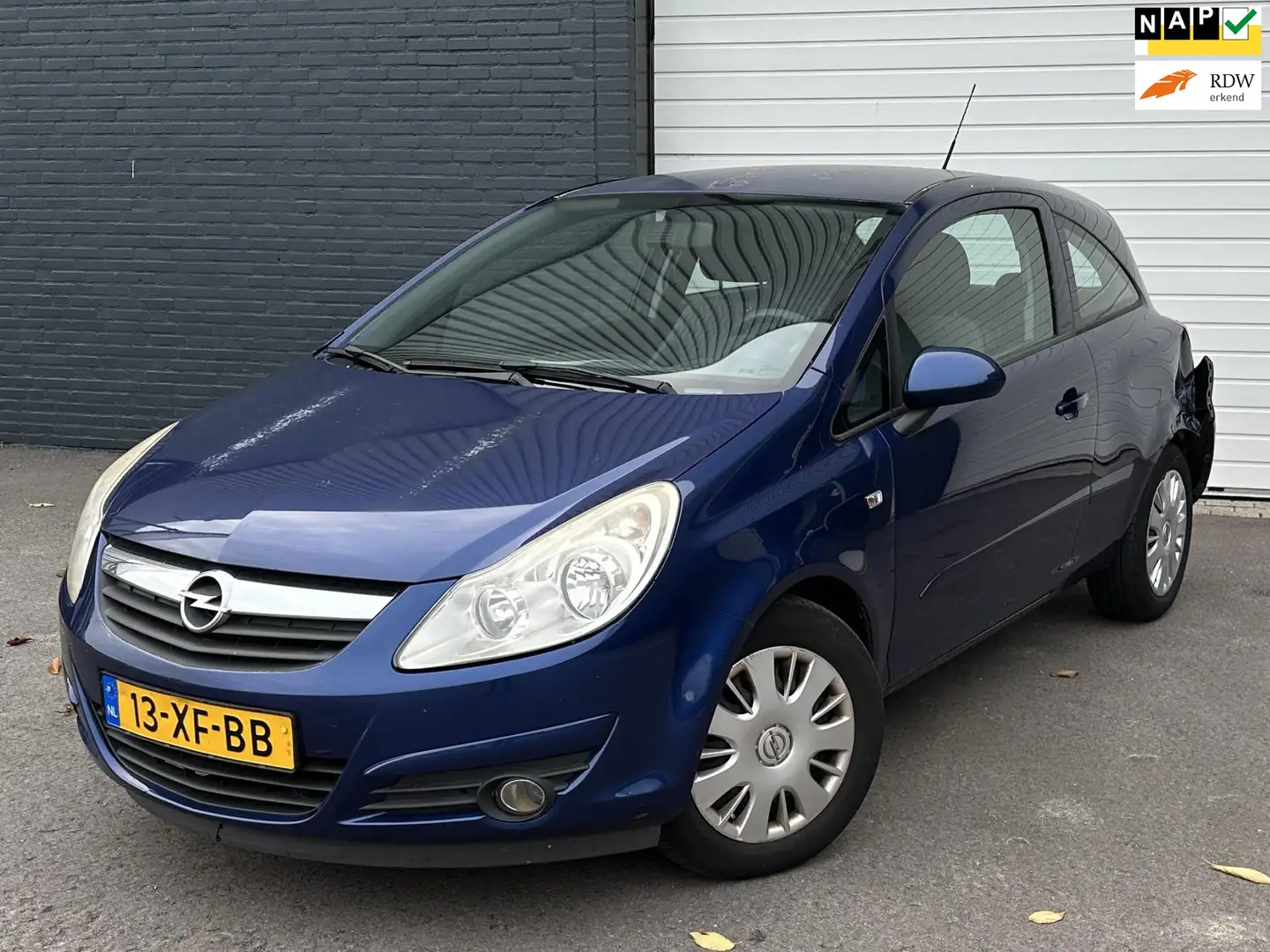 Opel Corsa 1.2-16V Enjoy AIRCO/LAGEKM/LEDER/SCHADE! Bleu - 1