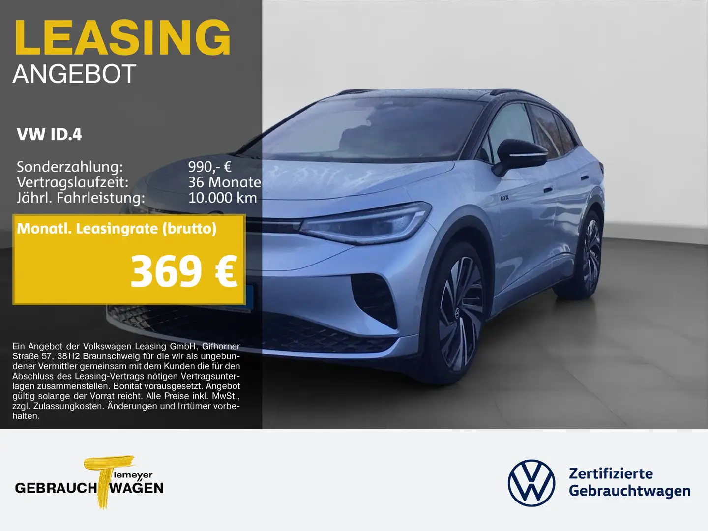 Volkswagen ID.4 GTX NP72 VOLL Silber - 1