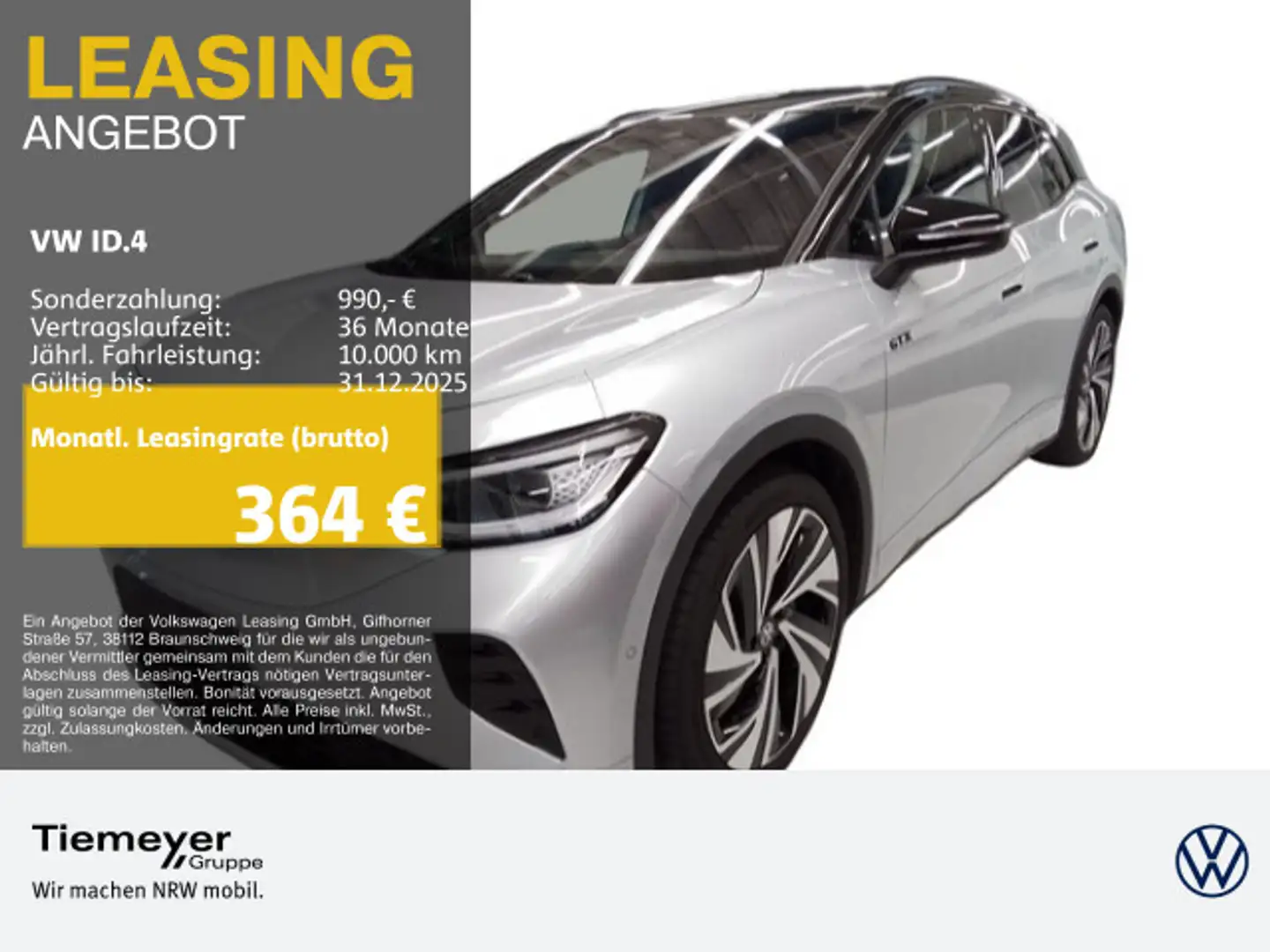 Volkswagen ID.4 GTX NP72 VOLL Silber - 1