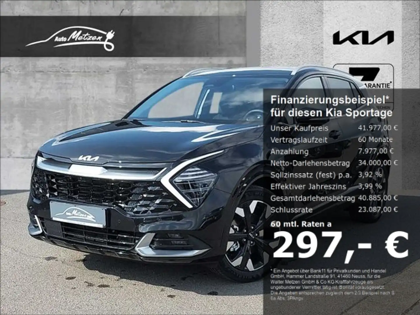 Kia Sportage 1.6 T-GDI AWD PHEV Plug & Ride NAVI APPS DRIVEWISE Schwarz - 2