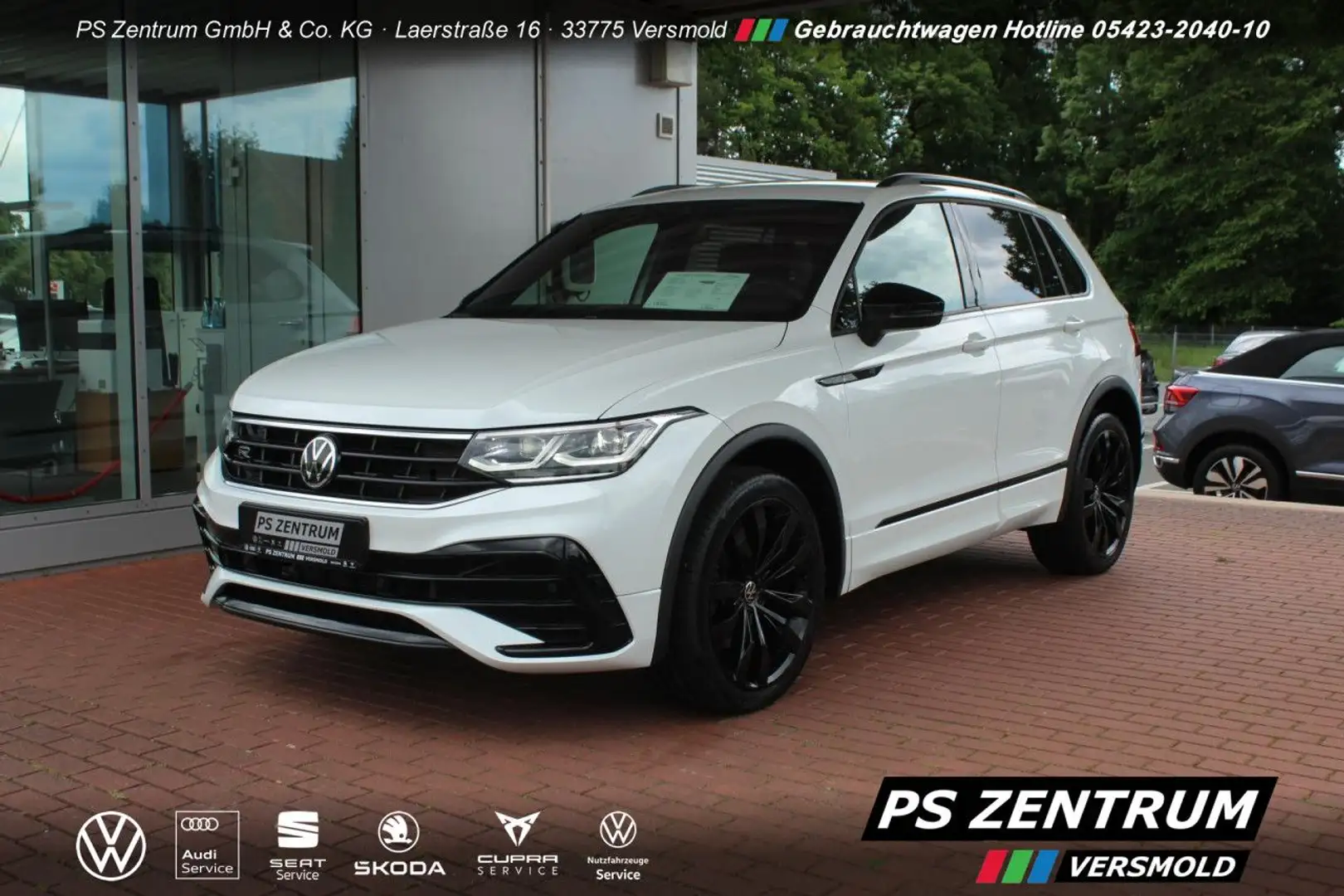 Volkswagen Tiguan 2.0 TDI DSG R-Line 4Motion LEDER AHK CAM Weiß - 1