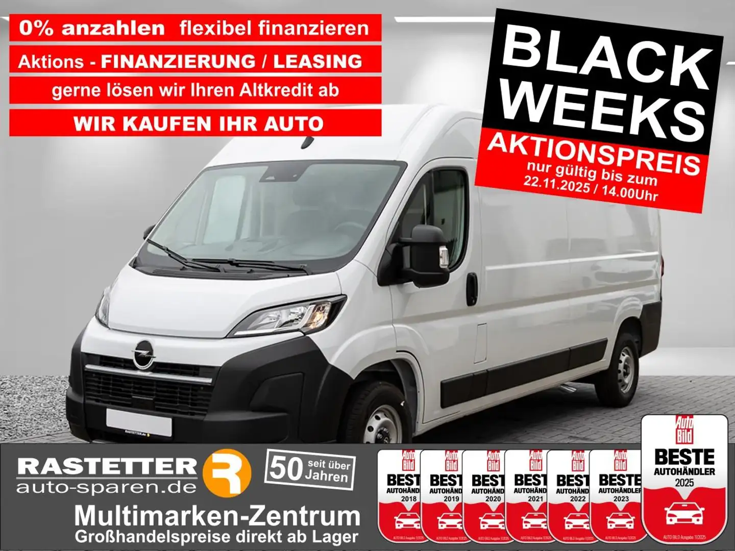 Opel Movano 35 L3H2 neuesModell+Techno7+270°+CarPlayNav Weiß - 1