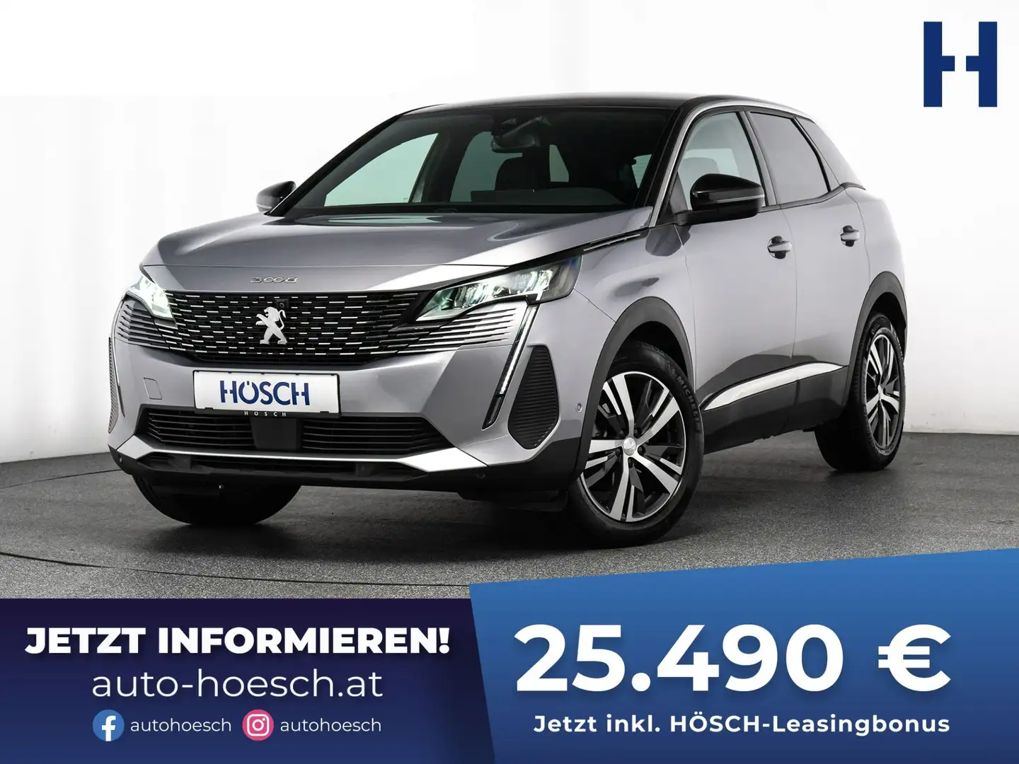 Peugeot 3008 SUV 136 Hybrid Allure LEDER KAMERA NAV LED ++ Grigio - 1