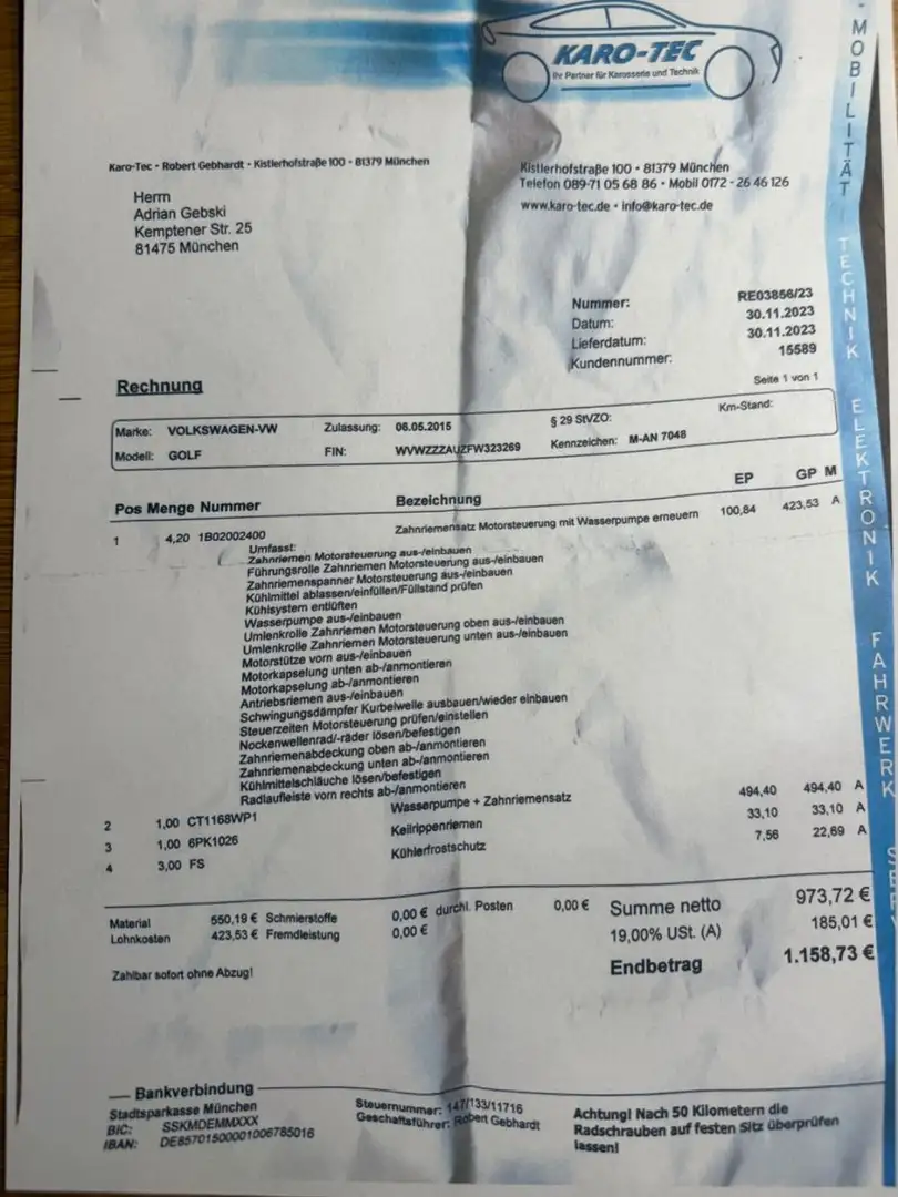 Volkswagen Golf VII Lim. Comfortline BMT EURO 6 HU 9.2026 Blau - 2