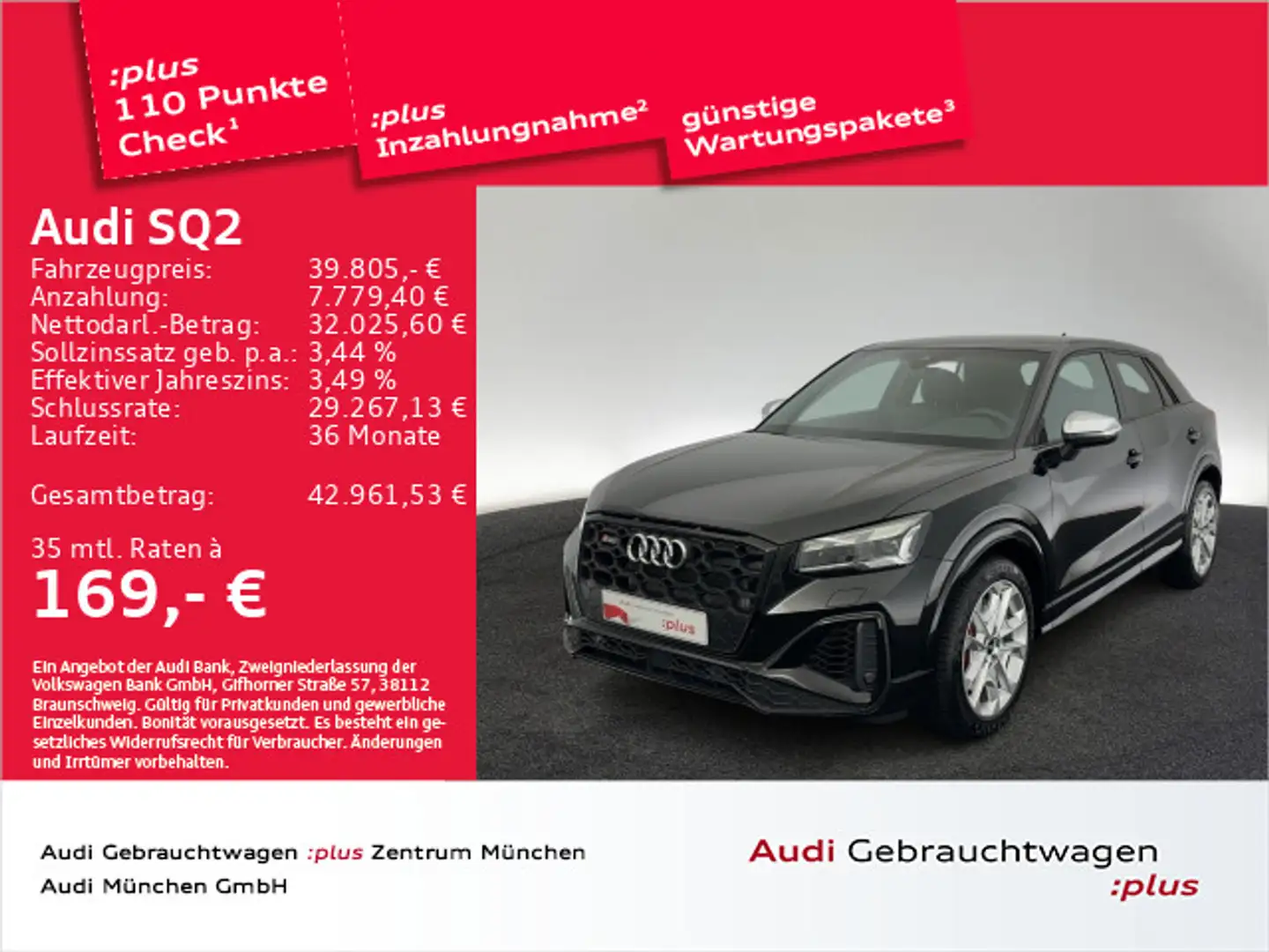 Audi SQ2 S tronic ACC/AHK/Virtual/Navi+ Black - 1