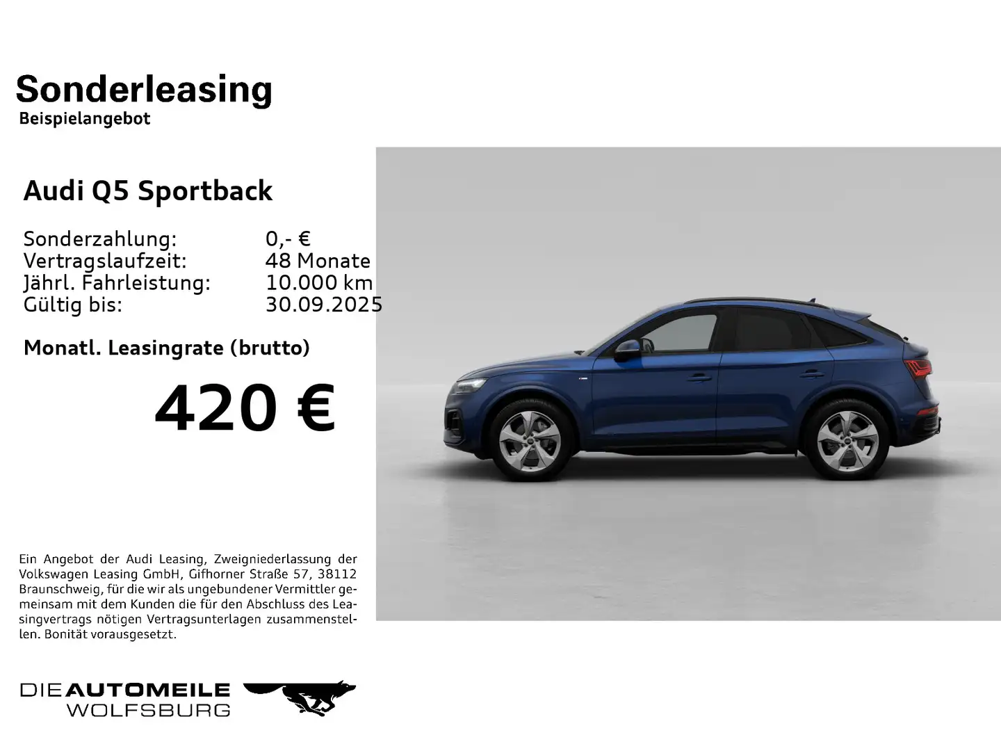 Audi Q5 45 TFSI quattro S tronic S line AHK Blue - 2