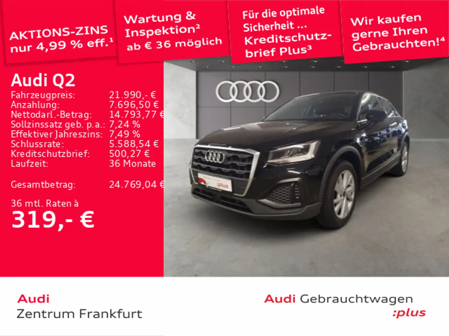 Audi Q2 35 TFSI S tronic LED ACC Tempomat Schwarz - 1