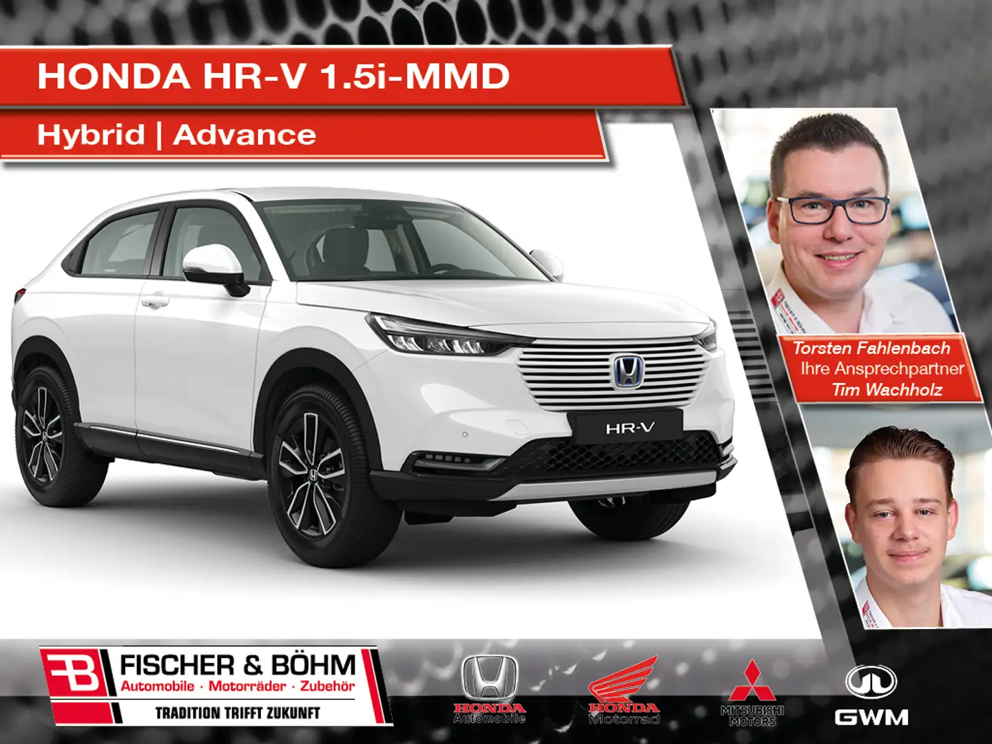 Honda HR-V e:HEV Advance / elektr. Heckklappe Weiß - 1