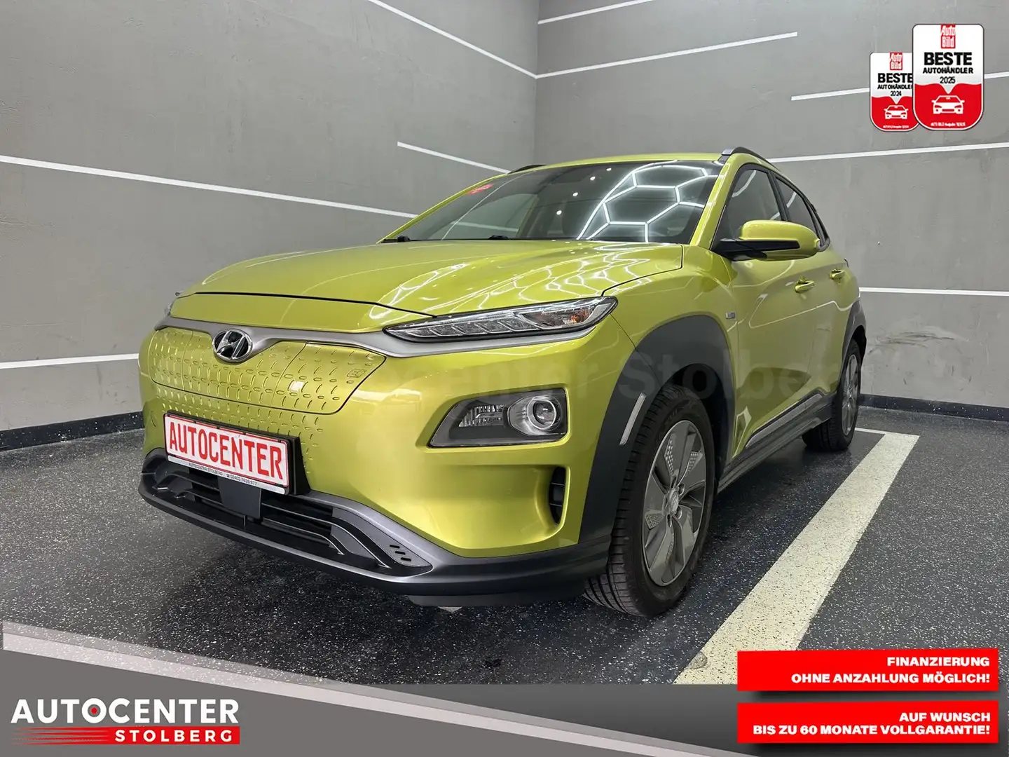 Hyundai KONA Style Elektro 2WD "1 HAND-NAVI-CAM-SITZH" Grün - 1