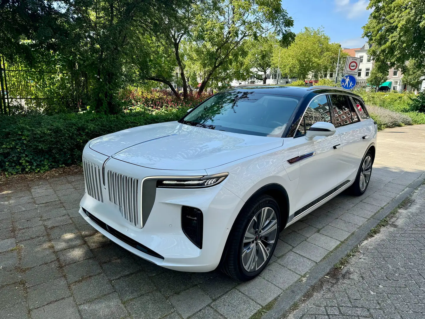 Hongqi E-HS9 Reduziert: President - Luxus 2 Tone Frontkofferra Weiß - 1
