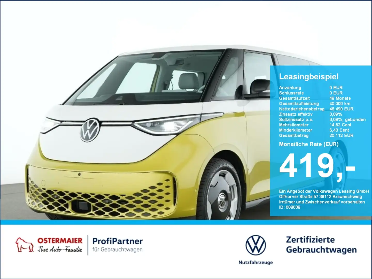 Volkswagen ID. Buzz PRO 204PS MATRIX.AHK.360°.APP-C.ACC.SHZG Weiß - 1