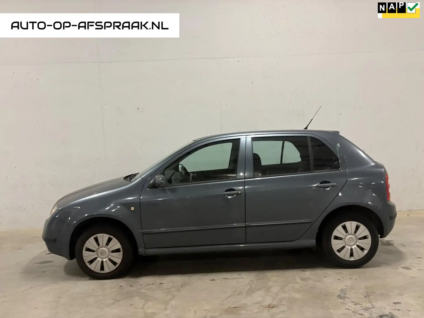 Skoda Fabia 1.4-16V Choice 5drs. Airco Cruise C. APK NAP Grijs - 1