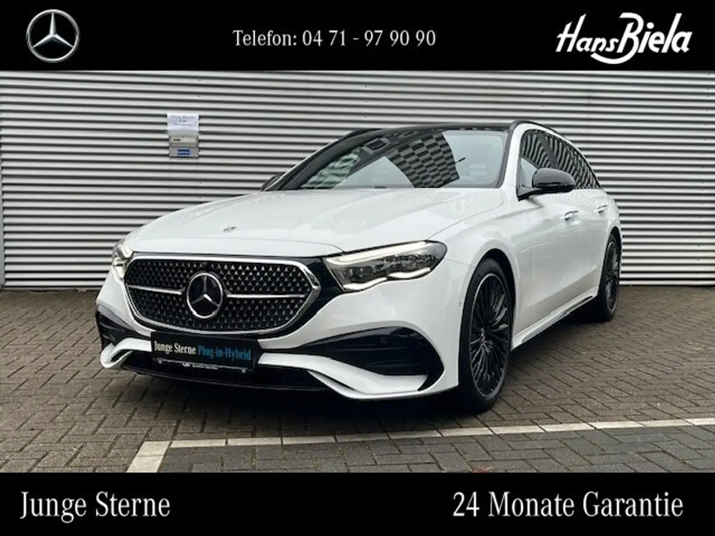 Mercedes-Benz E 300 E 300 de 4M T AMG Prem+/Night/20"/Pan/Supers/AHK Weiß - 1