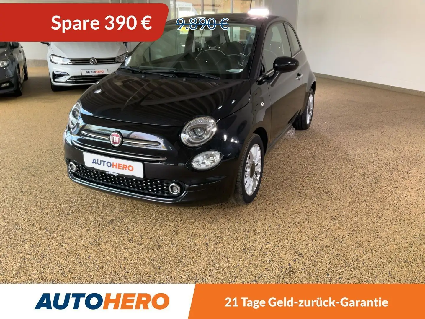 Fiat 500 0.9 Lounge *TEMPO*ALU*KLIMA*GARANTIE*PANO* Schwarz - 1