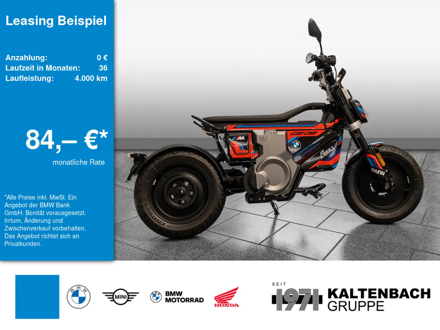 BMW CE 02 AM >45 KM Reichweite M-Style LED Negru - 1