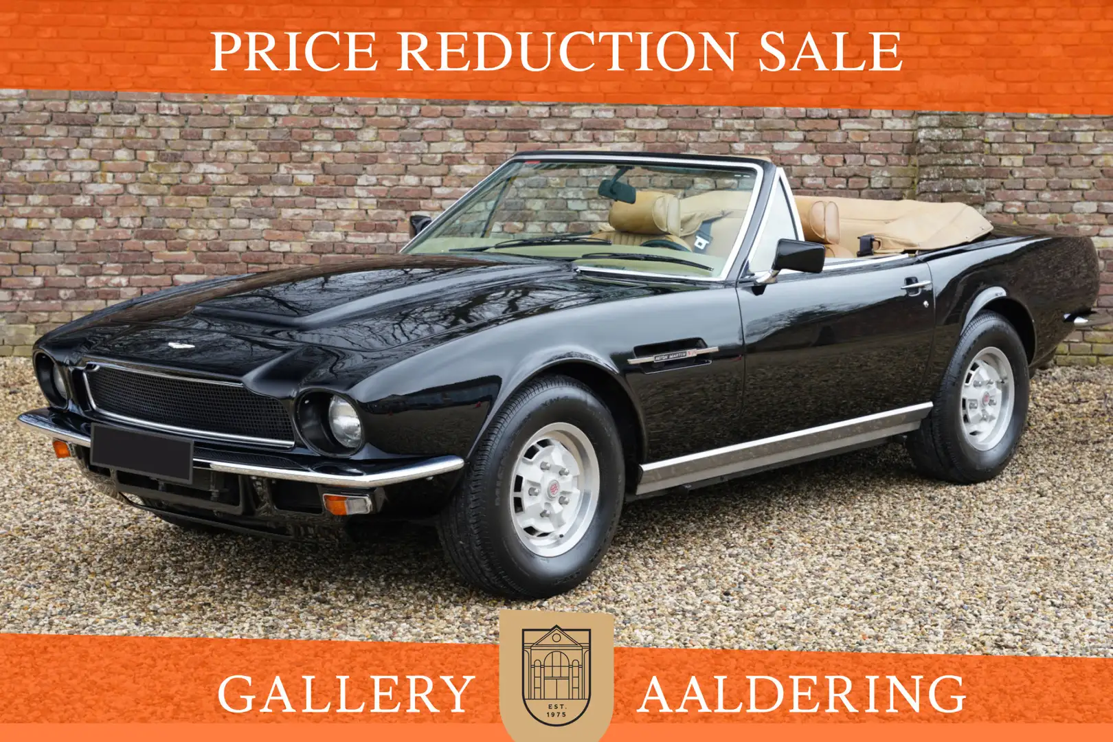 Aston Martin V8 Volante PRICE REDUCTION! Very original condition, Zwart - 1