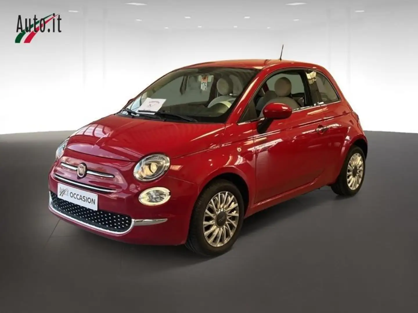 Fiat 500 Lounge + Navigation Rouge - 1