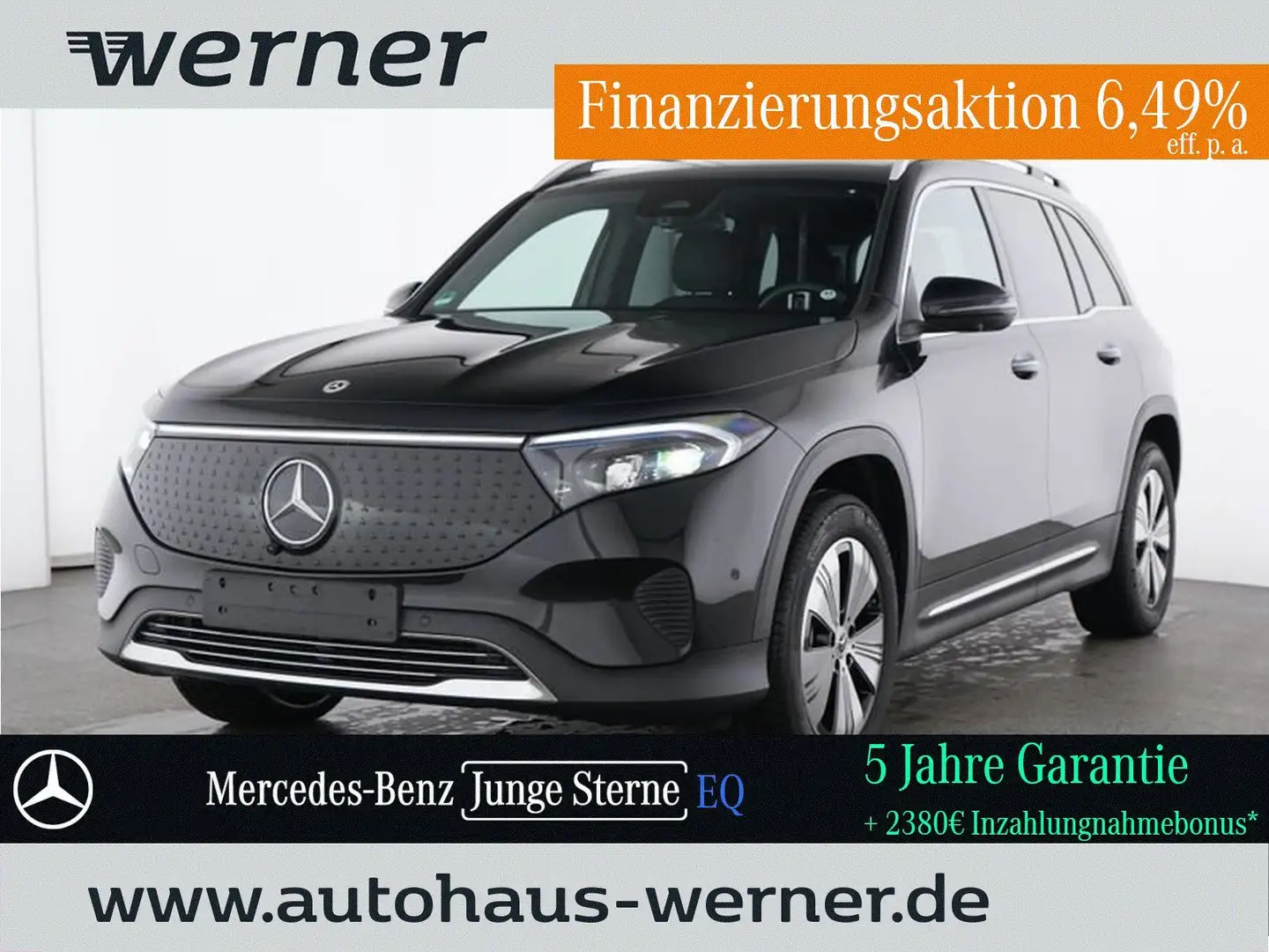 Mercedes-Benz EQB 350 4M PROG-ADV+ PANO MEMO FAP 360°SOUND VZA Schwarz - 1