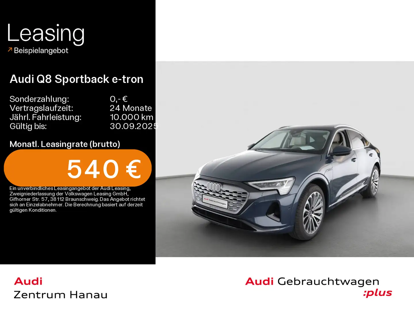 Audi Q8 e-tron Q8 e-tron Sportback 55 quattro advanced*NAVI-PLU Bleu - 1