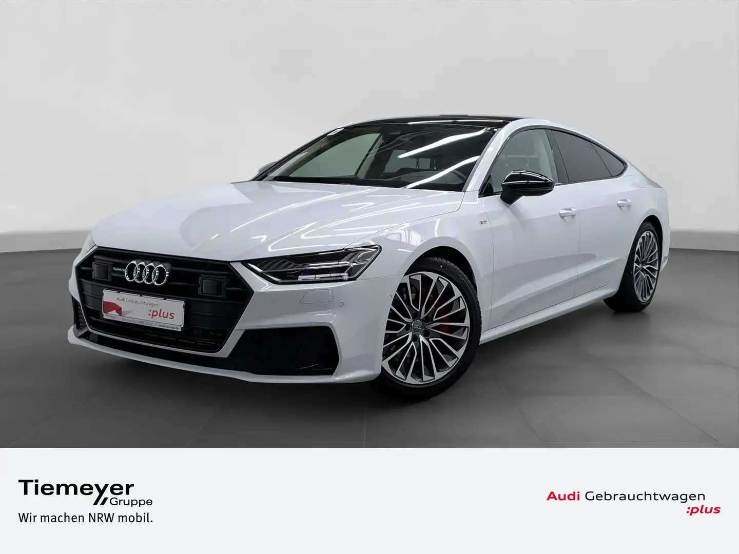 Audi A7 55 TFSIe Q S LINE BuO AHK PANO HuD Weiß - 1