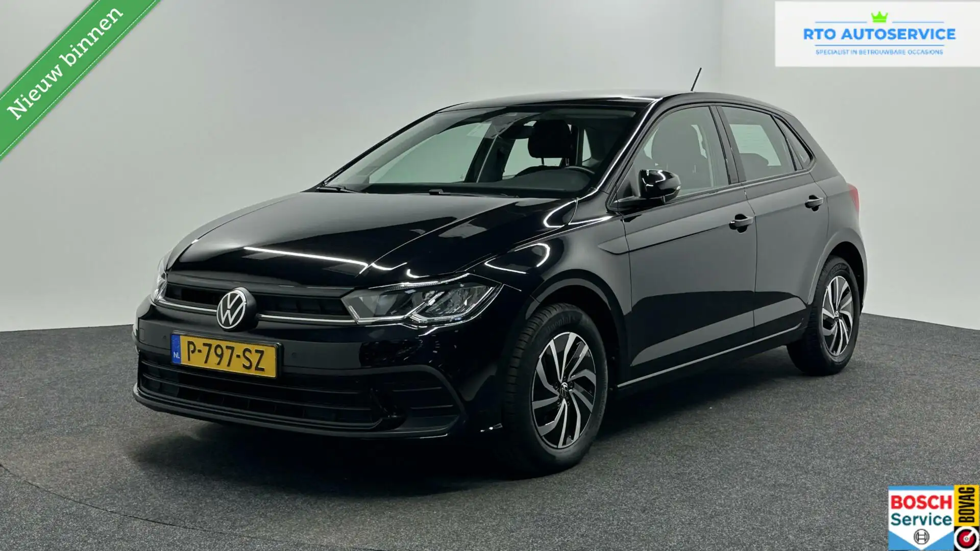 Volkswagen Polo 1.0 TSI Life Business ECC LM CRUISE NAVIGATIE CARP Zwart - 1