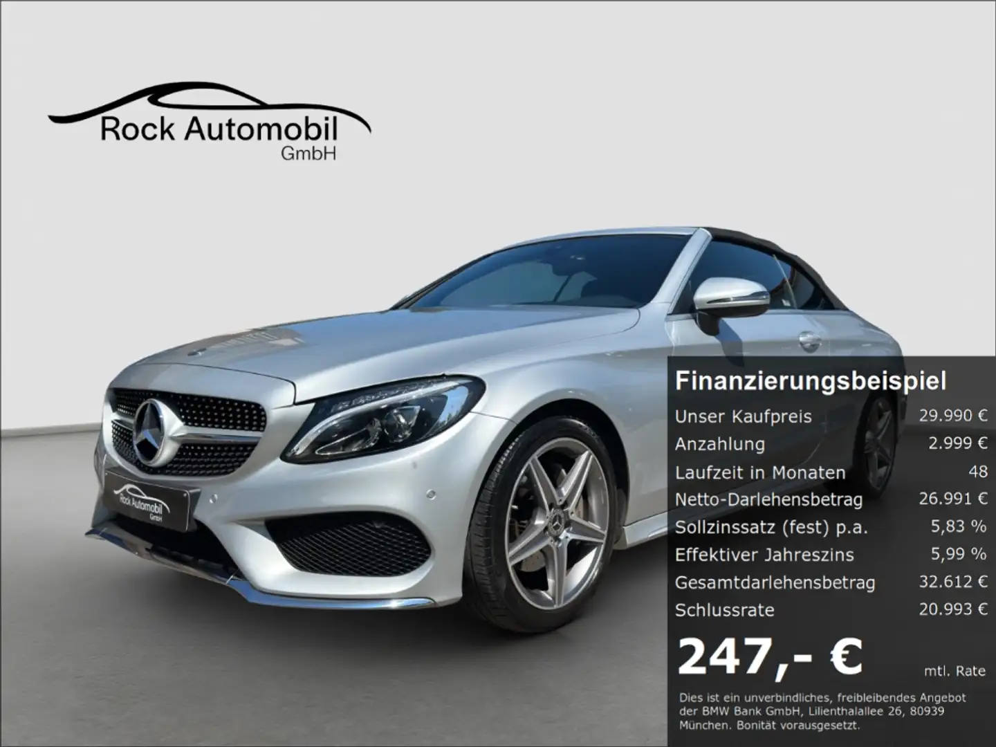 Mercedes-Benz C 180 Cabrio 9G AMG Line AIRSCARF Silber - 1