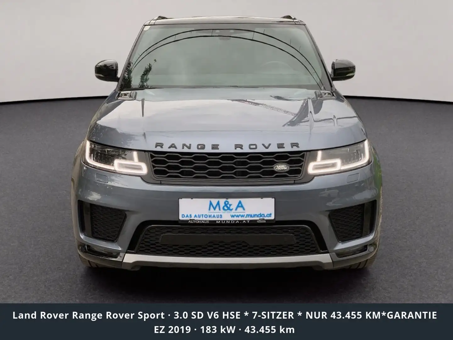 Land Rover Range Rover Sport 3.0 SD V6 HSE * 7-SITZER * NUR 43.455 KM*GARANTIE Blau - 2