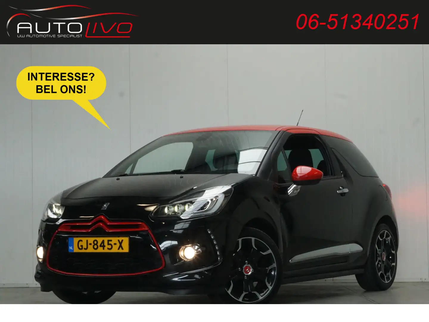 DS Automobiles DS 3 1.2 PureTech So Red 110 PK! LED NAVI HIFI CLIMA PD Schwarz - 1