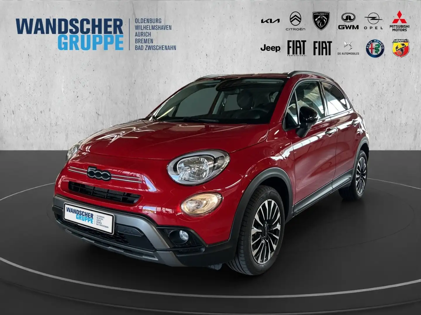 Fiat 500X MY22 CROSS HYBRID KAMERA ALLWETTERREIFEN SHZ Rot - 1
