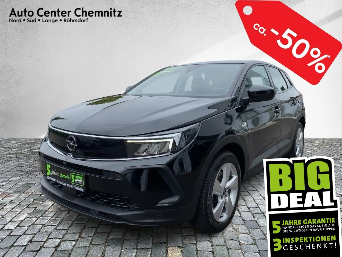 Opel Grandland AT8 Hybrid Edition LED/Navi/SHZ+LHZ/KAM Negro - 1