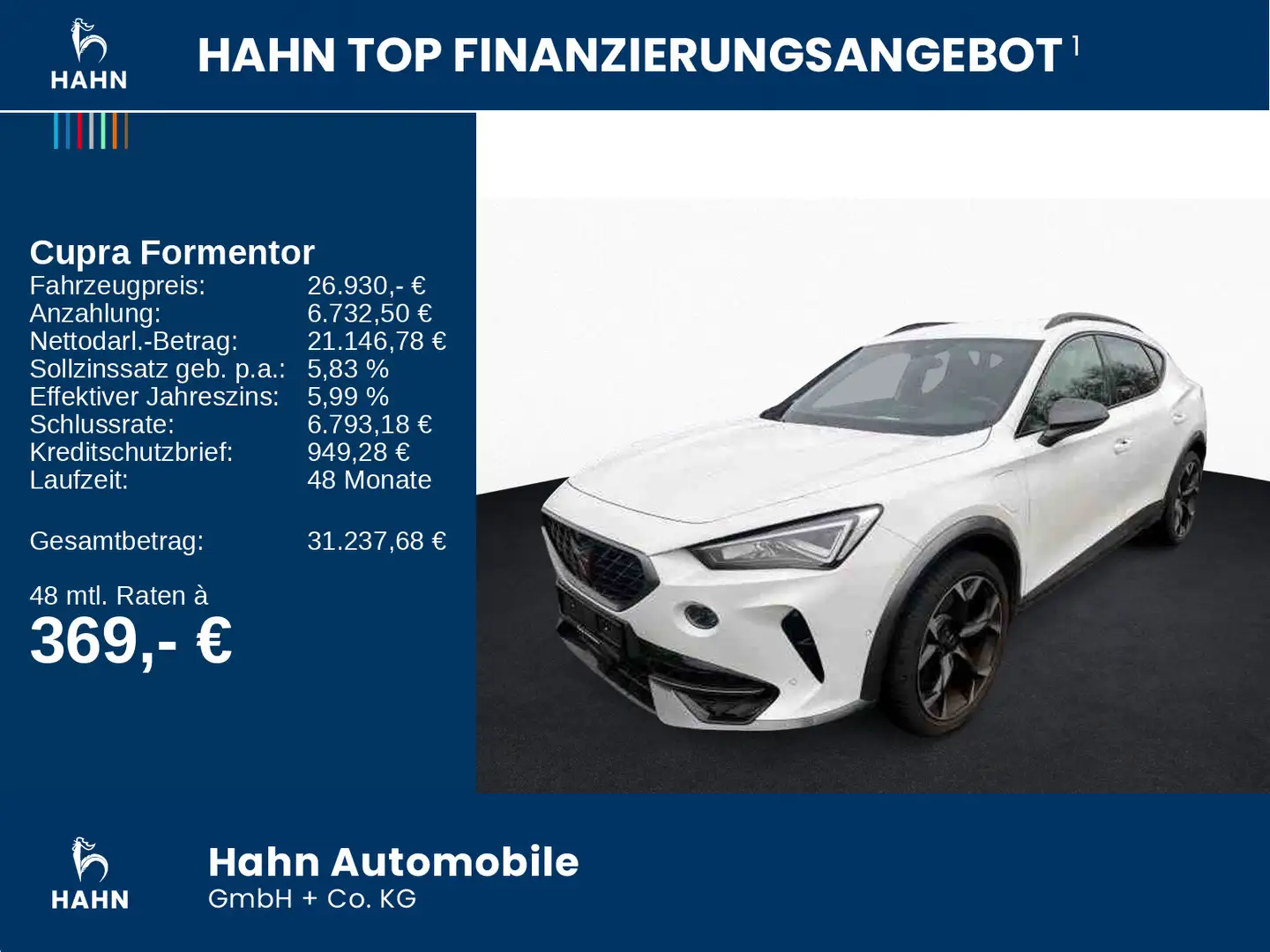 CUPRA Formentor 1.4 e-HYBRID  DSG VZ LED Navi ACC 360° Weiß - 2