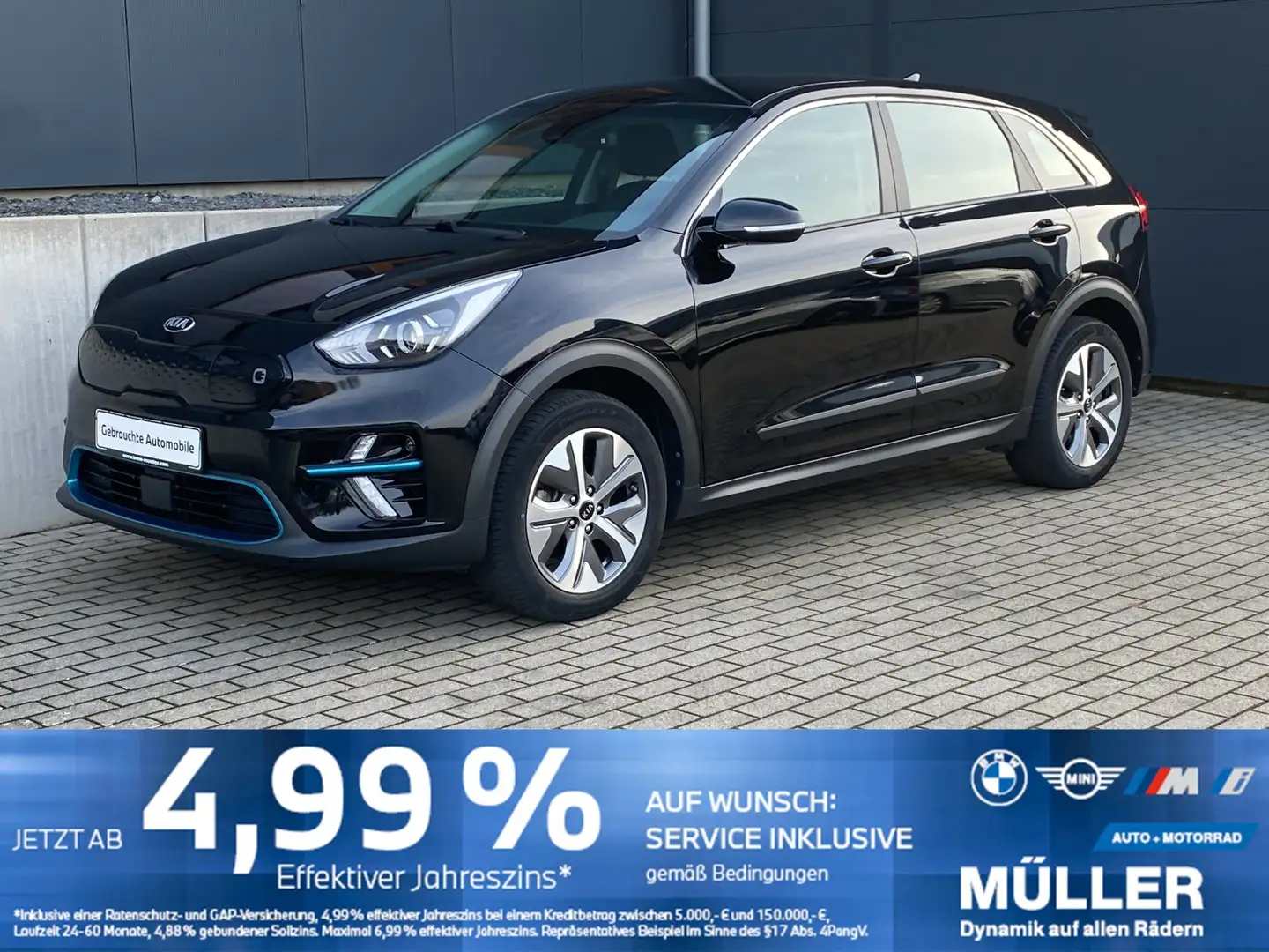 Kia Niro e- Edition 7 CAM/TEMPO/StauAssist Schwarz - 1