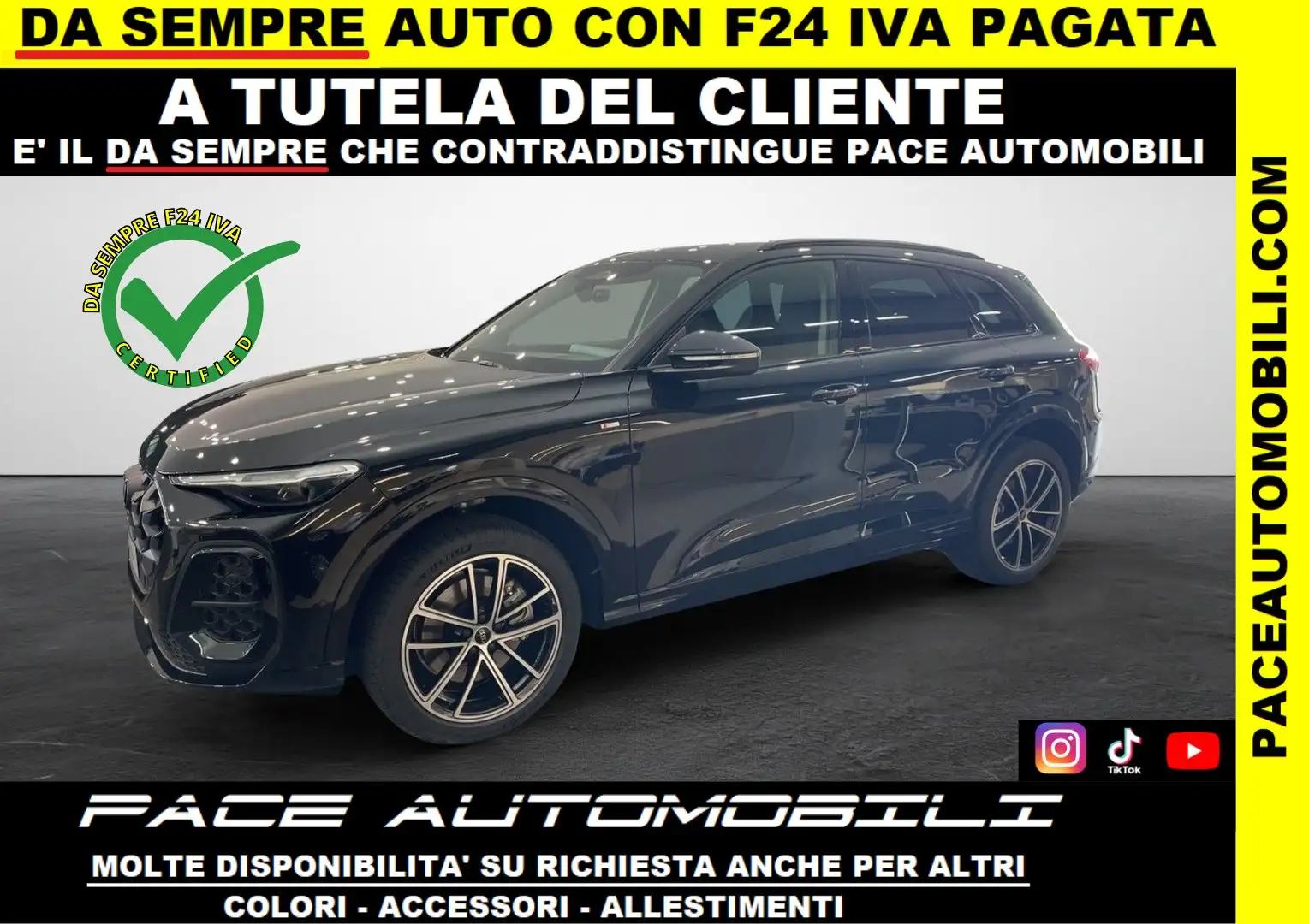 Audi Q5 40 TDI SLINE S LINE S-LINE 19" Q4 TETTO BLACK PACK Nero - 1