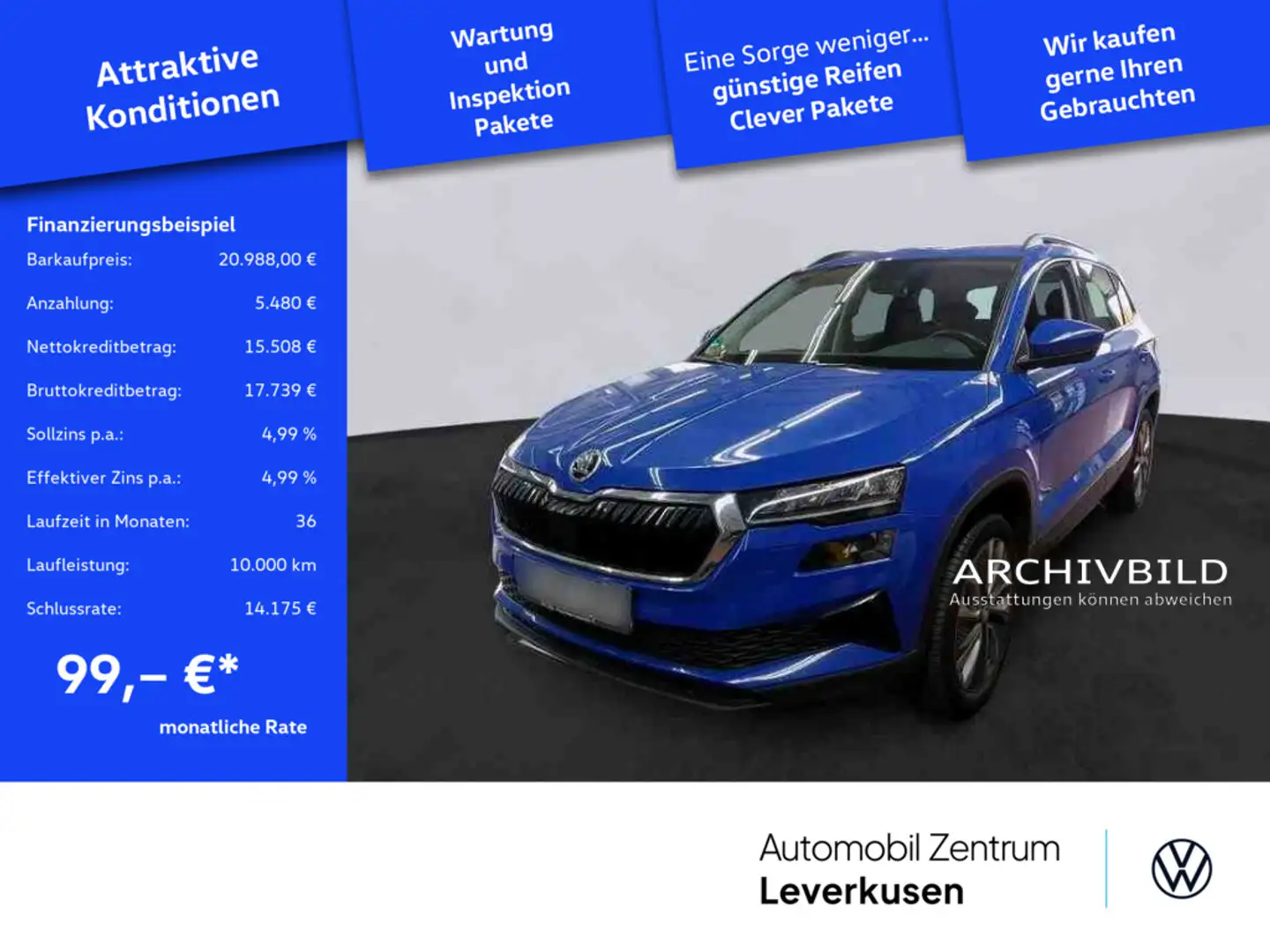 Skoda Karoq Style CARPLAY PDC VIRT NAVI PANO LED SHZ Schwarz - 1