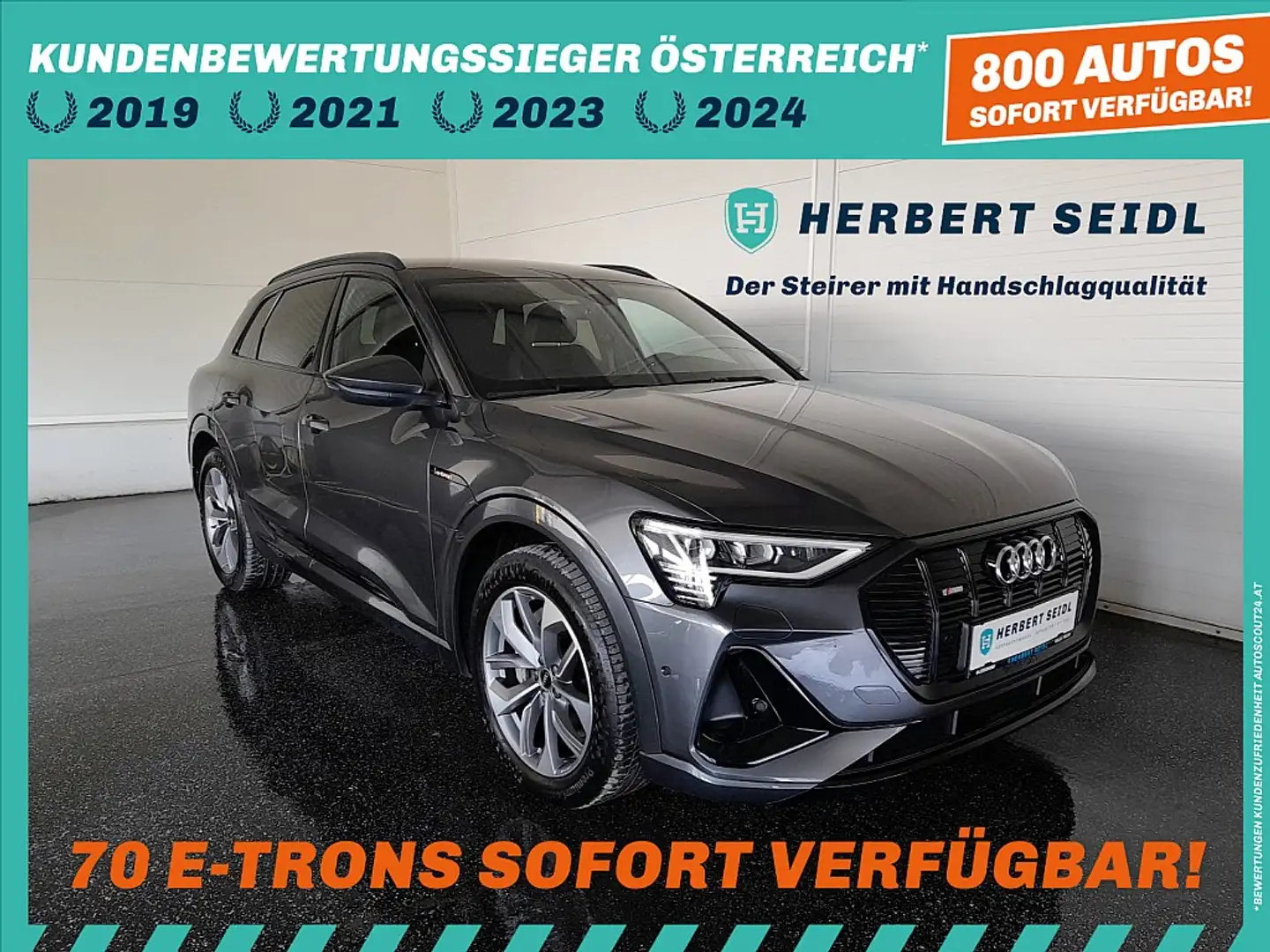 Audi e-tron 50 quattro S-line *NP: € 88.969,- / HEAD-UP / M... Gris - 1