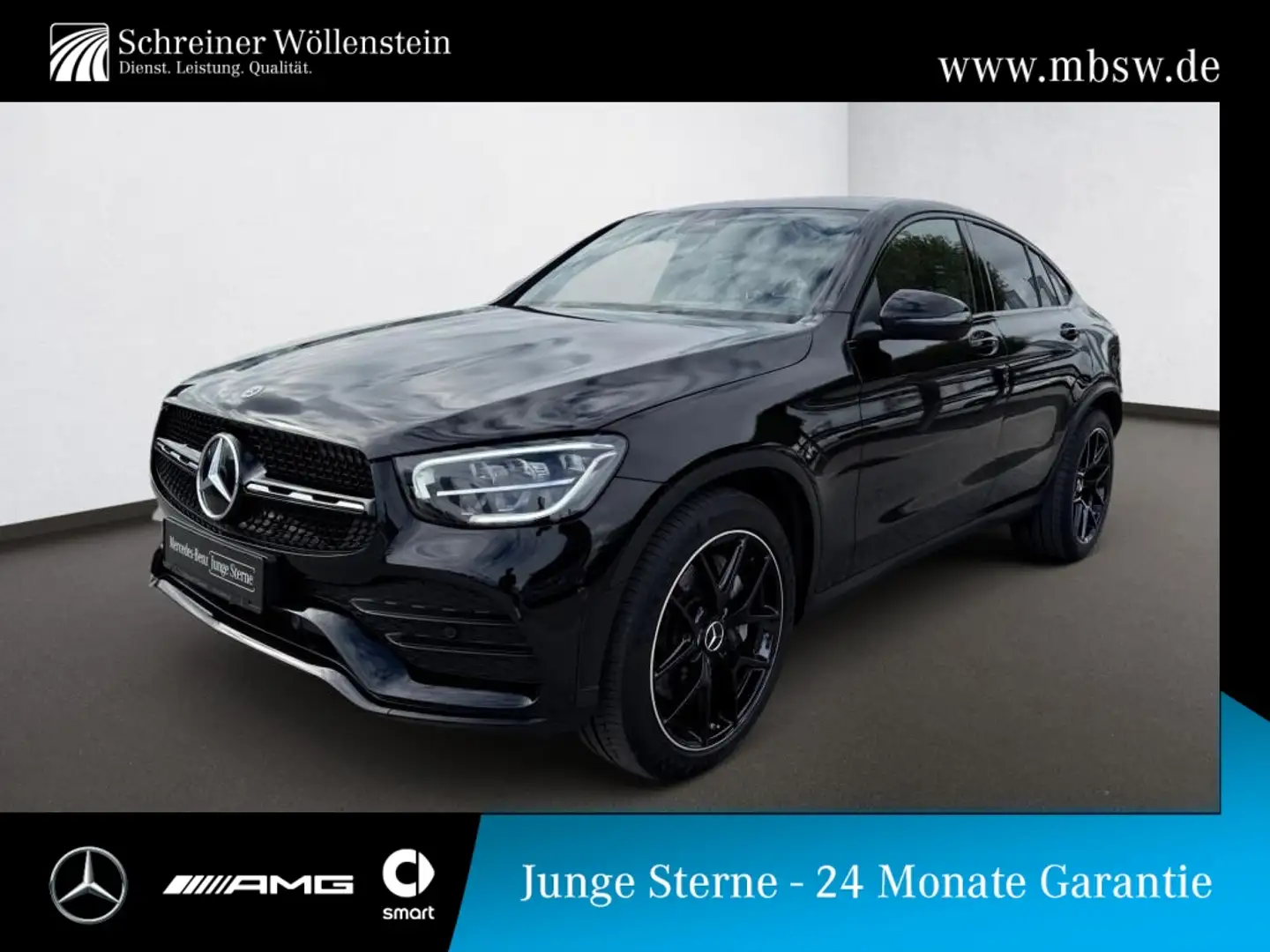 Mercedes-Benz GLC 400 d 4M Coupé AMG*Night*AIR*AHK*Schiebedach Zwart - 1