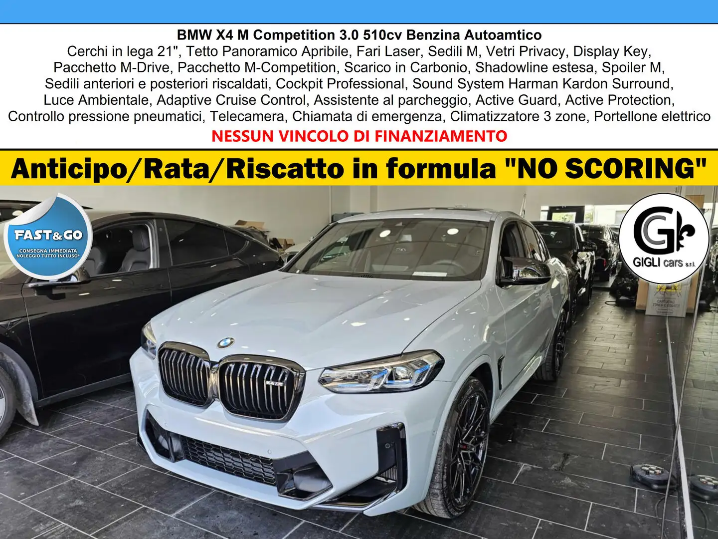 BMW X4 M X4 M Competition xDrive Tetto Carbonio Laser Gris - 1