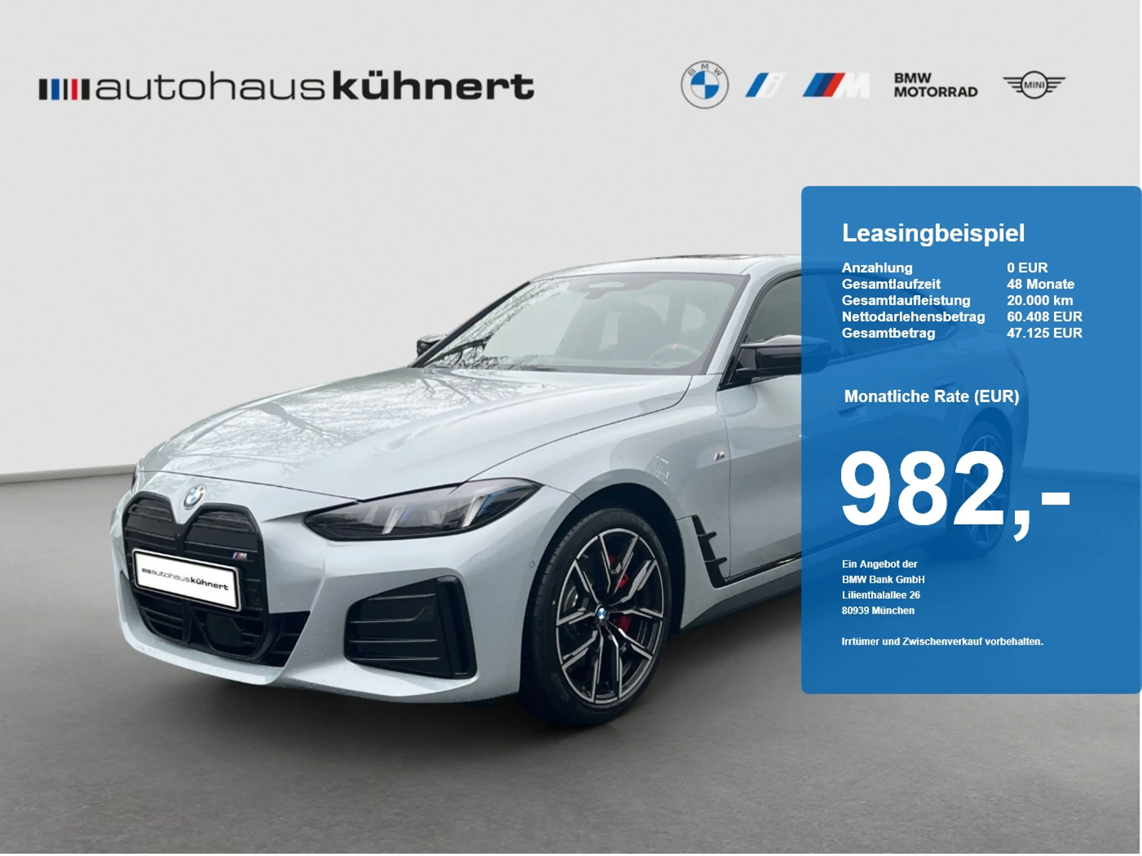BMW i4 M60 xDrive Gran Coupe UPE 89.790 EUR //M-Sport