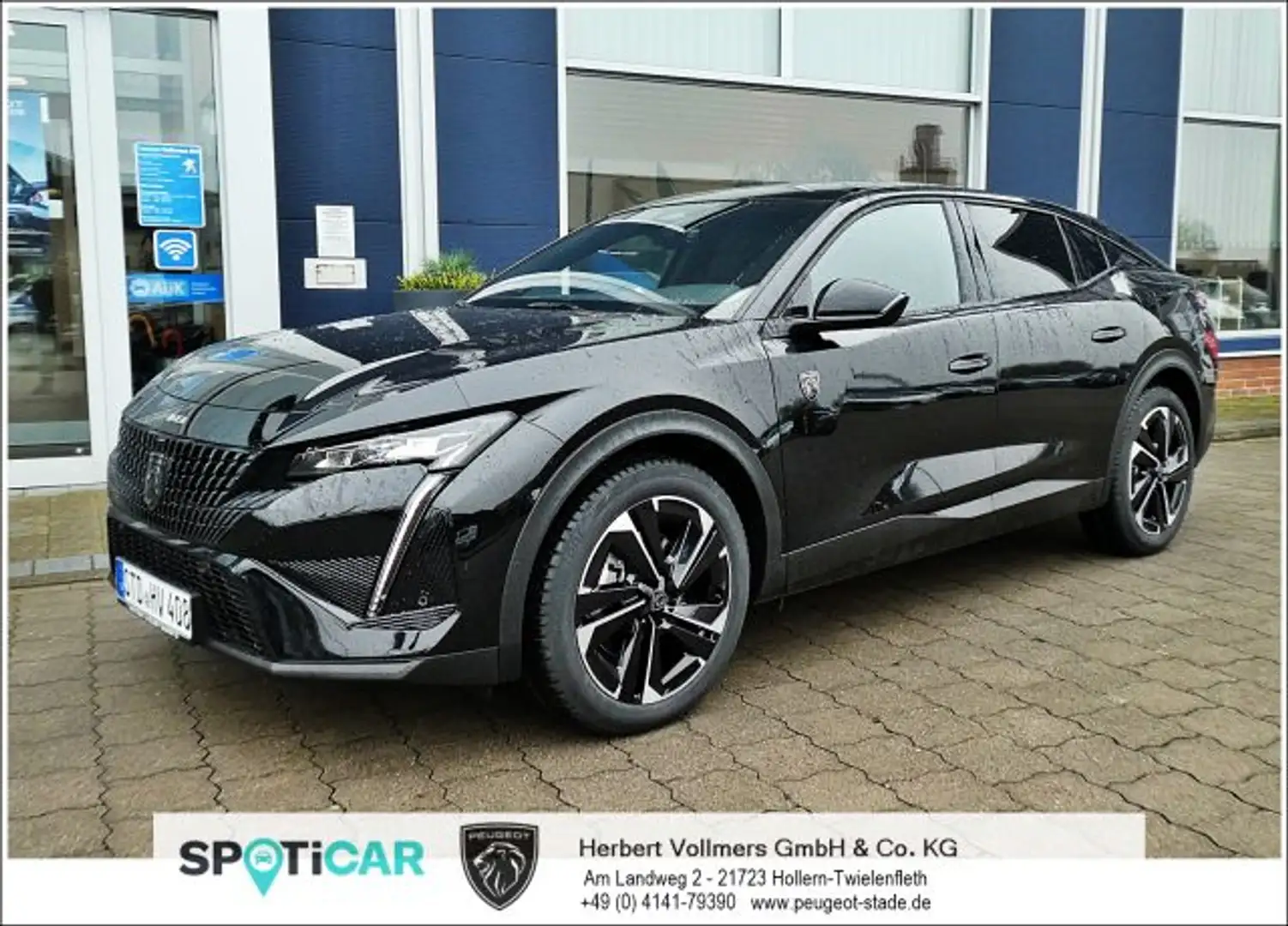 Peugeot 408 Plug-In Hybrid 180 e-EAT8 GT; Pano, 7,4W OBC Schwarz - 1