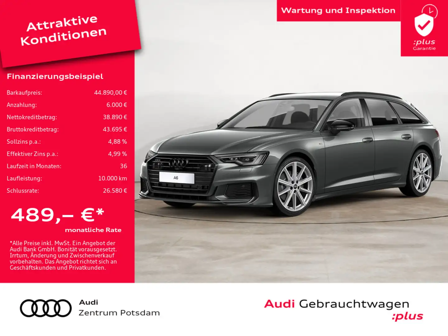 Audi A6 Avant S line 45 TDI quattro MATRIX B&O STA Grau - 1