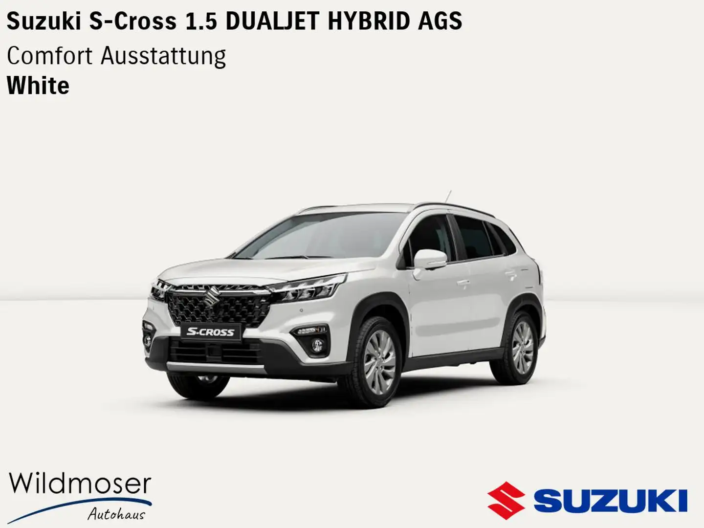 Suzuki SX4 S-Cross ❤️ 1.5 DUALJET HYBRID AGS ⏱ 2 Monate Lieferzeit ✔️ Weiß - 1