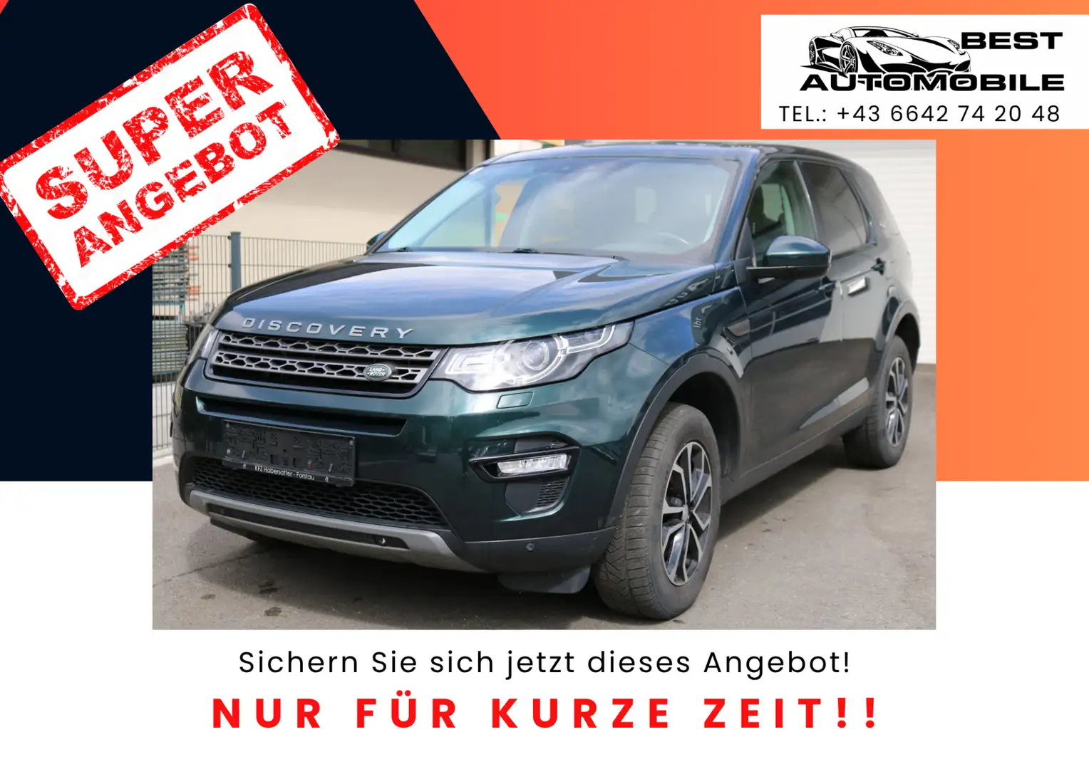 Land Rover Discovery Sport 2,0 TD4 4WD SE Aut. Grün - 1